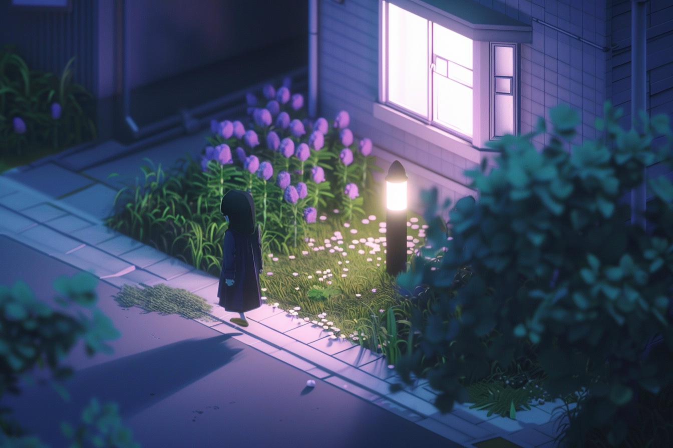 Quiet night garden path - generate QR codes privately in your browser
