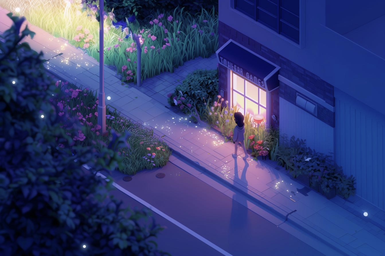 Night city scene - protect your images privately in your browser